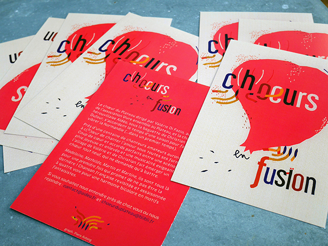 carton de présentation pour chorale