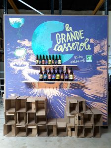 scénographie espace boutique de la brasserie de la grande casserole